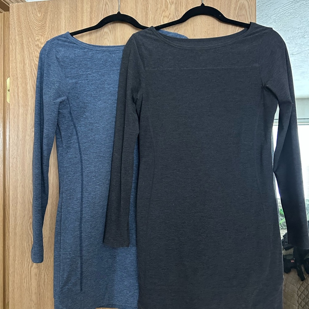 Carve Designs Long Sleeve Dresses - Blue and Black